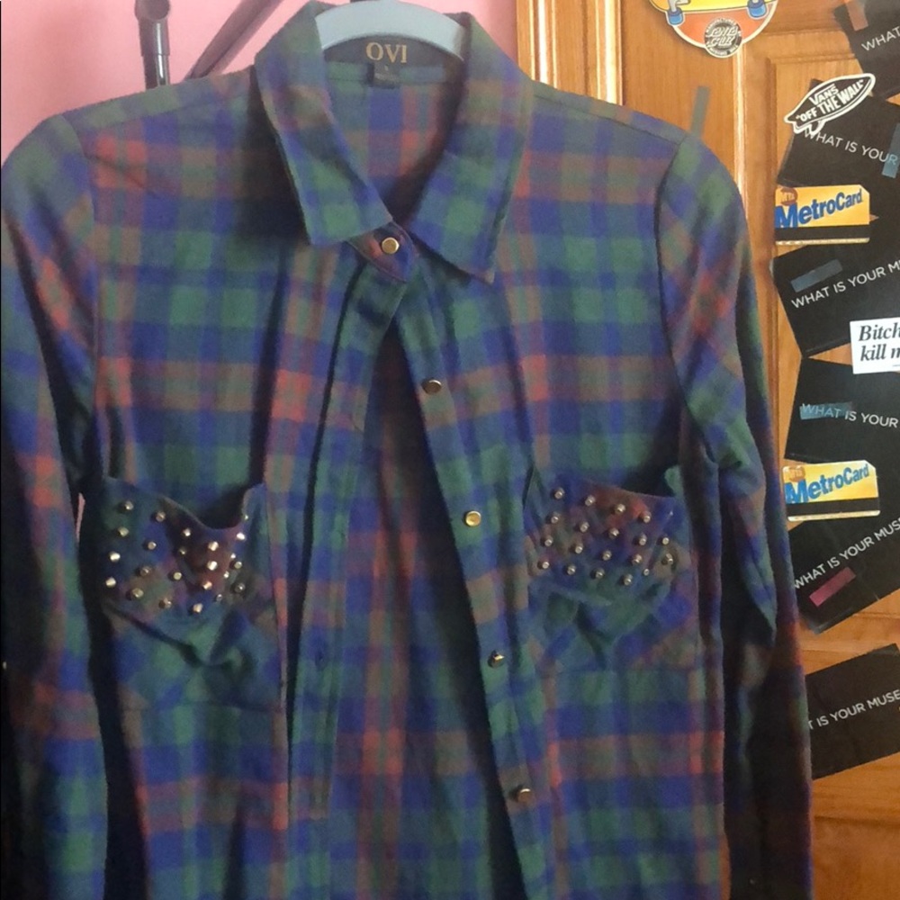 Ovi studded flannel